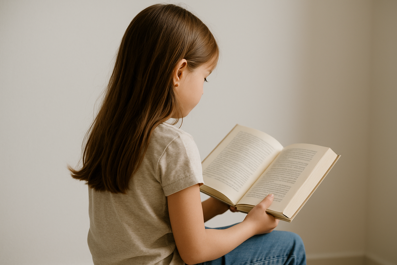 A child reading a book